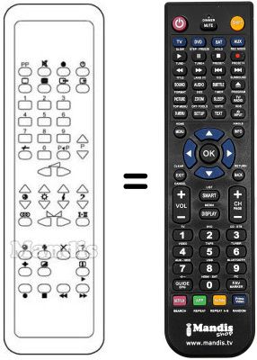 Replacement remote control RC5903
