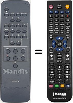 Télécommande équivalente RC6X03NX