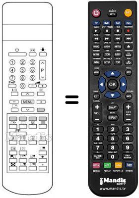 Mando a distancia equivalente RC8077 / VE