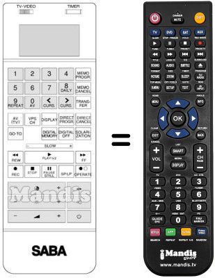 Télécommande équivalente RC8B20