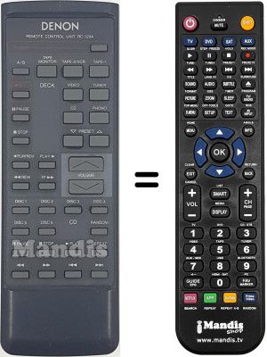 Télécommande équivalente RC-129A