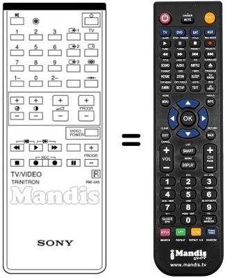Mando a distancia equivalente Samsung RM646 Mando a distancia equivalente Samsung RM646