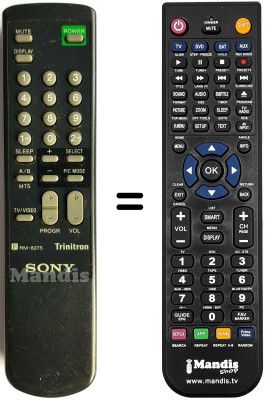 Télécommande équivalente Mitsubishi RM827S Télécommande équivalente Mitsubishi RM827S