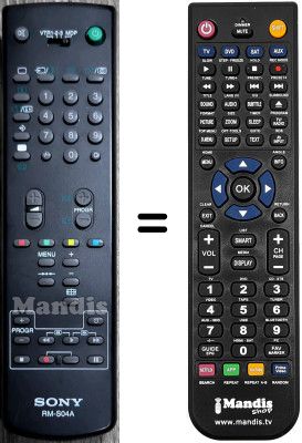Replacement remote control Sony RM-S04A Replacement remote control Sony RM-S04A