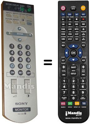 Mando a distancia equivalente Sony FWD42 Mando a distancia equivalente Sony FWD42