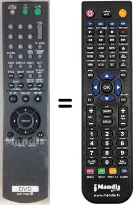 Mando a distancia equivalente Sony RMTD152E Mando a distancia equivalente Sony RMTD152E