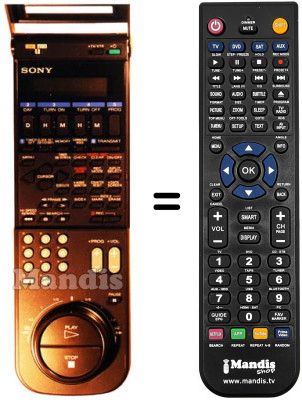 Télécommande équivalente Sony SLV-615VP Télécommande équivalente Sony SLV-615VP