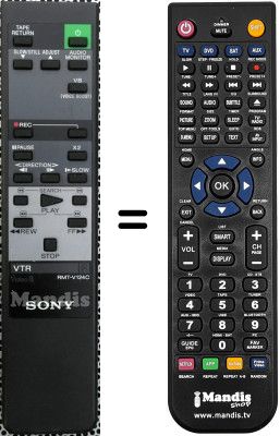 Mando a distancia equivalente Sony EV-C500E
