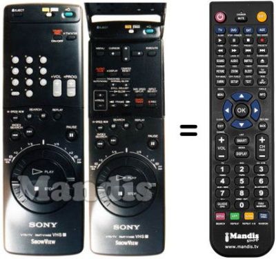 Mando a distancia equivalente Sony SLV-E70 Mando a distancia equivalente Sony SLV-E70