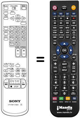 Mando a distancia equivalente RMT-V166H