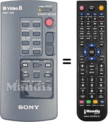 Télécommande équivalente RMT-702