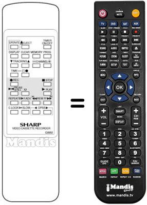 Replacement remote control RRMCG0952CESA