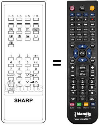 Télécommande équivalente RRMCG1014BMSA