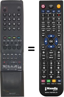 Mando a distancia equivalente Sharp RRMCG1023BMSA