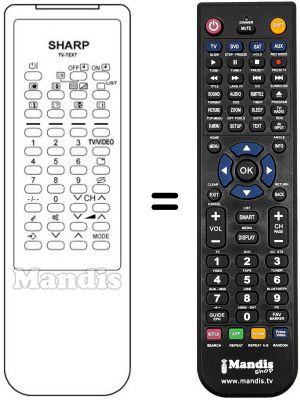 Replacement remote control RRMCG1039BMSA