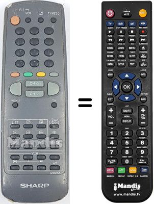 Replacement remote control RRMCG1061SA