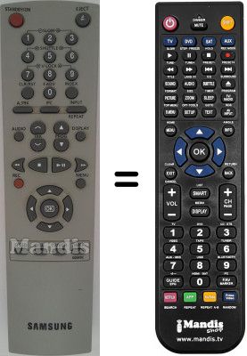 Mando a distancia equivalente Samsung SV461X Mando a distancia equivalente Samsung SV461X