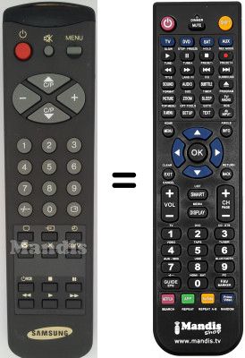 Mando a distancia equivalente Samsung CF5935Z Mando a distancia equivalente Samsung CF5935Z