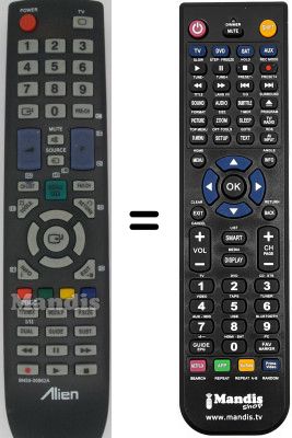 Télécommande équivalente Samsung LE46B620R3W/QXU Télécommande équivalente Samsung LE46B620R3W/QXU
