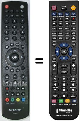 Mando a distancia equivalente Sharp RC1910