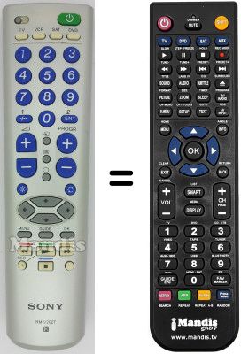 Télécommande équivalente Samsung RM-V202T Télécommande équivalente Samsung RM-V202T