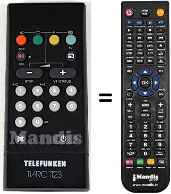 Télécommande équivalente Telefunken FS435MC Télécommande équivalente Telefunken FS435MC