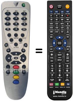 Télécommande équivalente REMCON557