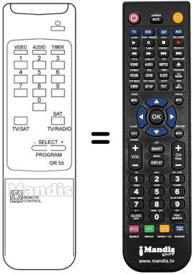 Mando a distancia equivalente REMCON1091 Mando a distancia equivalente REMCON1091