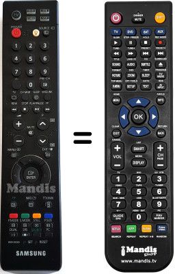Mando a distancia equivalente Samsung LE32M7 Mando a distancia equivalente Samsung LE32M7