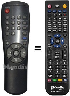 Mando a distancia equivalente Samsung AA59-00104D Mando a distancia equivalente Samsung AA59-00104D