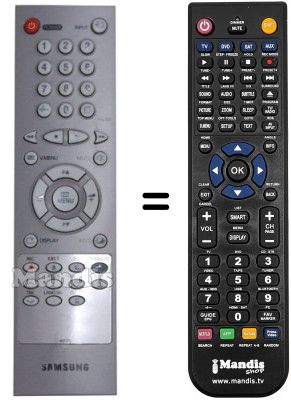 Mando a distancia equivalente Samsung TF21B5DF3X/XEF Mando a distancia equivalente Samsung TF21B5DF3X/XEF