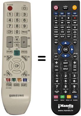 Replacement remote control Samsung BN59-00886A Replacement remote control Samsung BN59-00886A