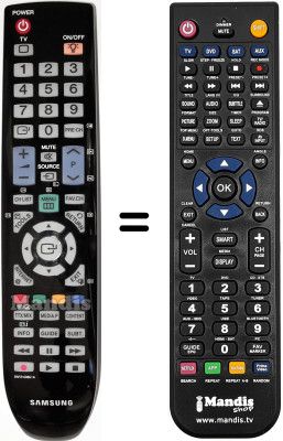 Mando a distancia equivalente Samsung LE55B653T5W/XBT Mando a distancia equivalente Samsung LE55B653T5W/XBT