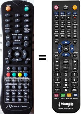 Replacement remote control Schaub Lorenz LD24-D09HDB