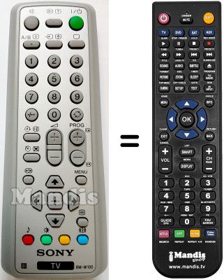 Mando a distancia equivalente Sony KV-21CL1K Mando a distancia equivalente Sony KV-21CL1K