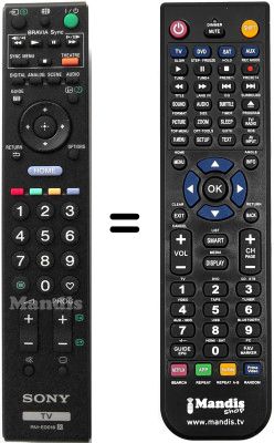 Mando a distancia equivalente Sony KDL-32V5500 Mando a distancia equivalente Sony KDL-32V5500