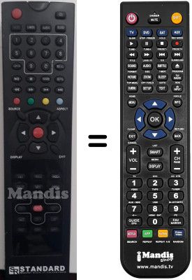 Télécommande équivalente Standard SR2106FH
