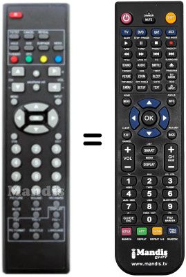 Replacement remote control Sunstech TLI1900T