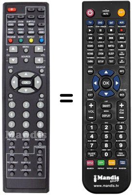 Télécommande équivalente LEIKER REMCON116