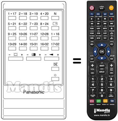 Replacement remote control Panasonic TNQ1603