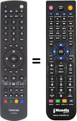 Mando a distancia equivalente Toshiba CT-8023 Mando a distancia equivalente Toshiba CT-8023