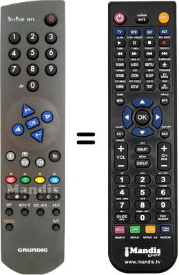 Mando a distancia equivalente Grundig ST63-651 / 9TOP Mando a distancia equivalente Grundig ST63-651 / 9TOP