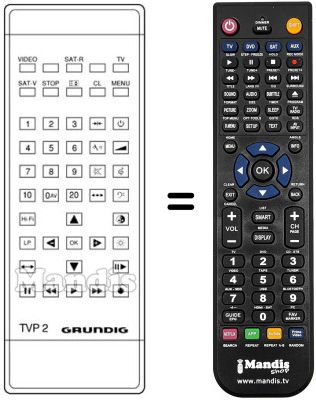 Replacement remote control REMCON319 Replacement remote control REMCON319