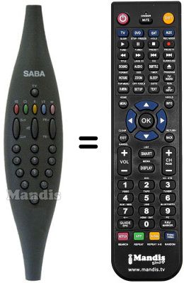 Replacement remote control Saba T7049NICX