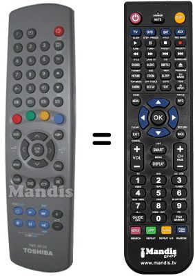 Mando a distancia equivalente Toshiba 23306175