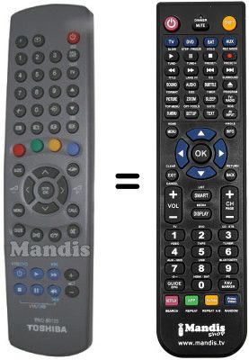 Télécommande équivalente Toshiba 32MW7DB
