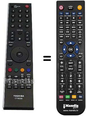Mando a distancia equivalente Toshiba 32C3005PG Mando a distancia equivalente Toshiba 32C3005PG