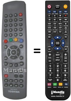 Mando a distancia equivalente Toshiba TW50127