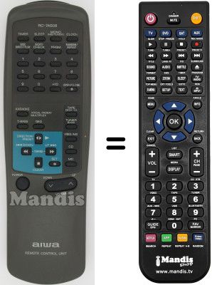 Replacement remote control Aiwa NSX-S90