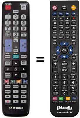 Télécommande équivalente Samsung UE46D6100 Télécommande équivalente Samsung UE46D6100